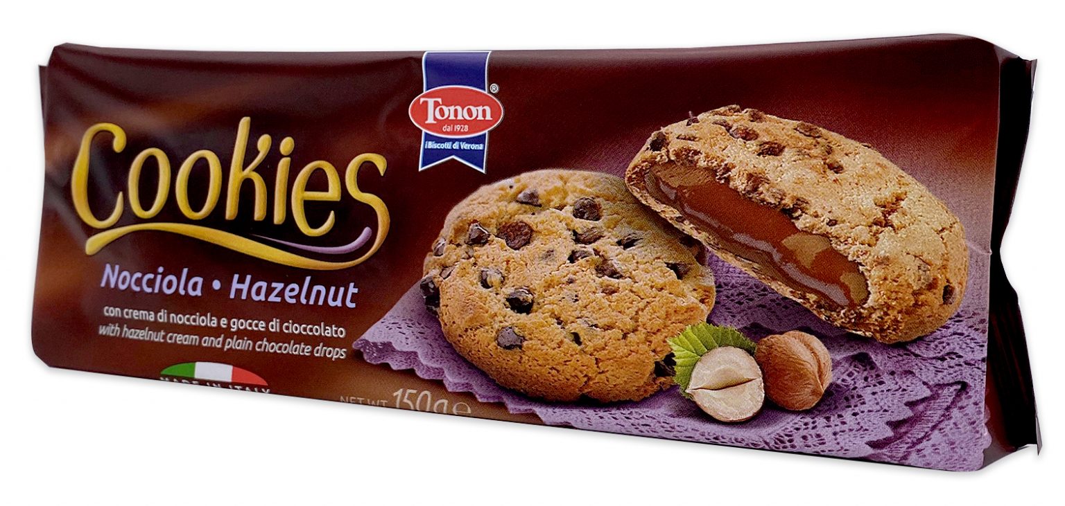 Tonan Cremosi Italian Chocolate Chip Cookies with Chocolate Hazelnut