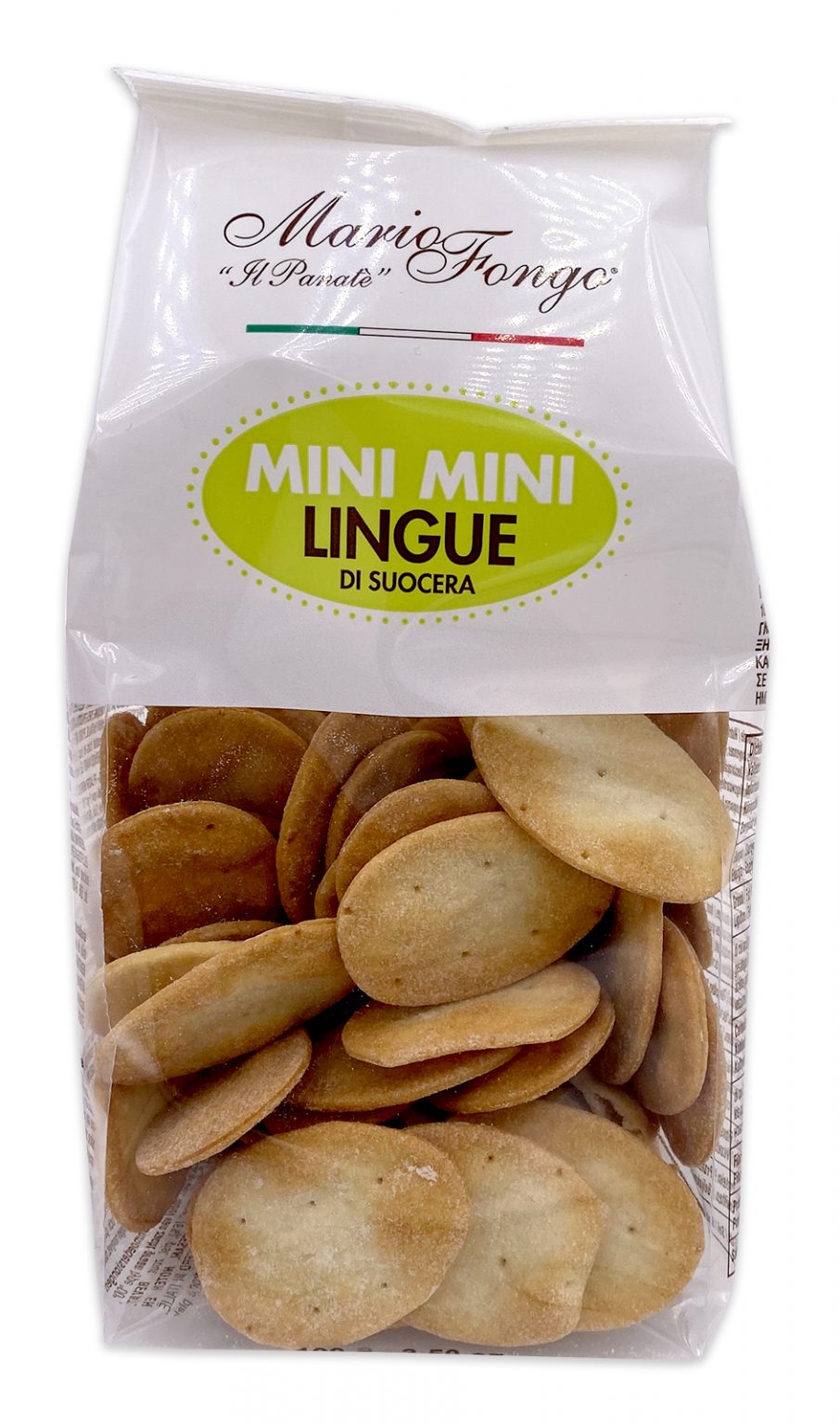 Mario Fongo Mini Mini Lingue Di Suocera Flatbread Crackers 100g