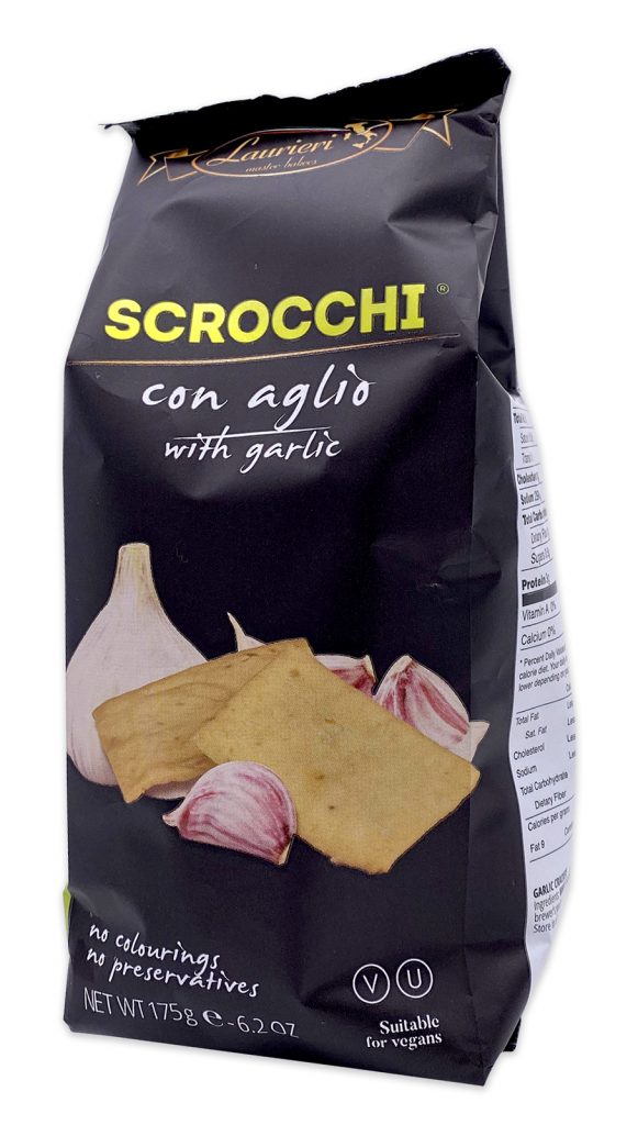 Laurieri Scrocchi Italian Garlic Crackers 175g - Artisanal Italian Foods