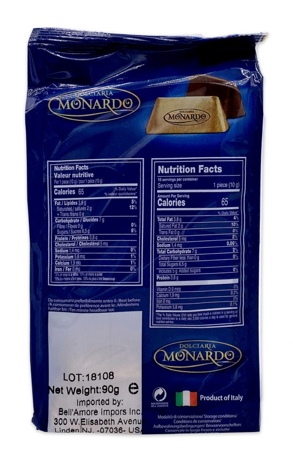 Monardo Gianduiotti Italian Hazelnut Chocolate 90g 03