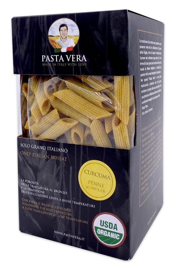 Pasta Vera Italian Organic Curcuma Penne Turmeric Pasta 05