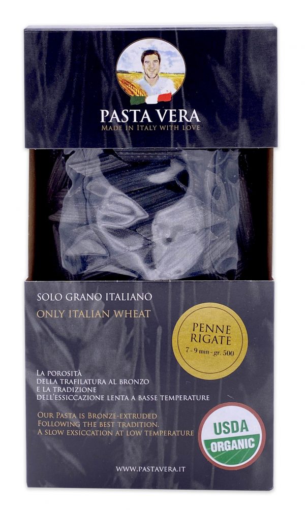 Pasta Vera Italian Organic Squid Ink Penne Rigate 03