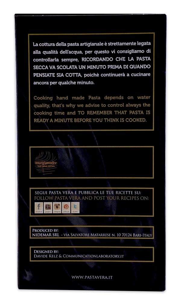 Pasta Vera Italian Organic Squid Ink Penne Rigate 05
