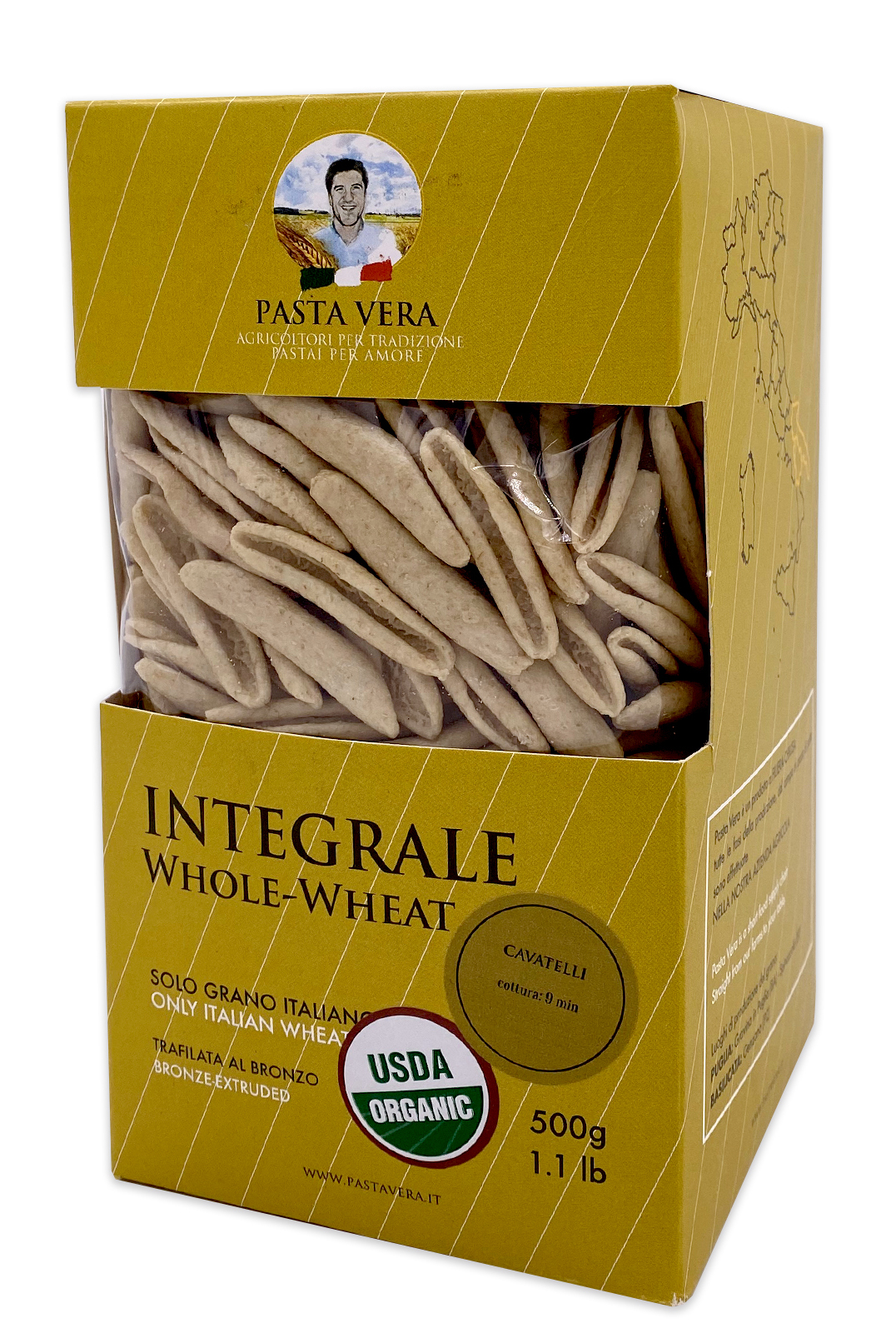 Pasta Vera Italian Organic Whole Wheat Cavatelli Pasta - Artisanal Italian  Foods