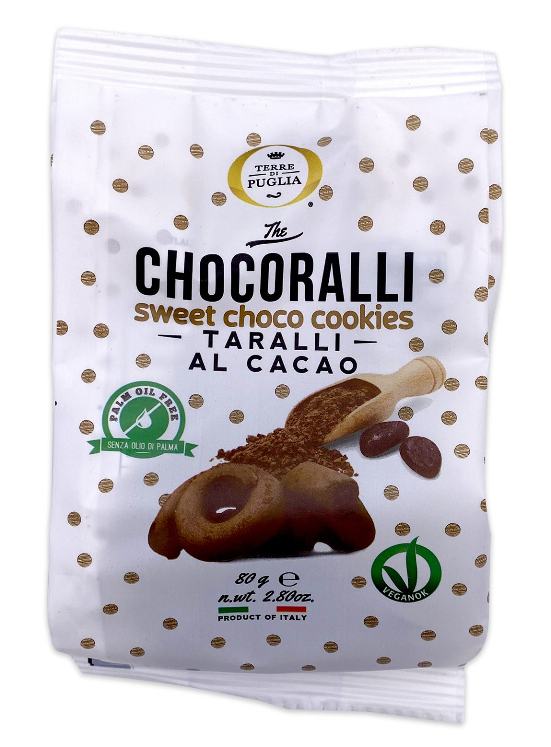 Terre di Puglia Chocoralli Chocolate Taralli al Cacao 80g Artisanal