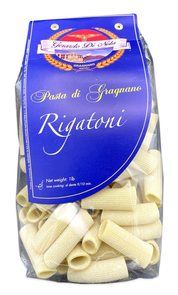 Gerardo Di Nola Rigatoni Italian Pasta 1lb - Artisanal Italian Foods